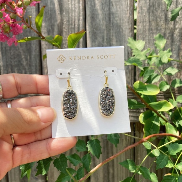 Kendra Scott Danay Earrings in Platinum Drusy - Picture 4 of 8